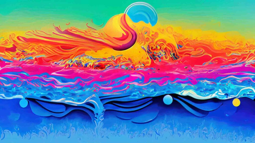 Ocean of Colors Generated by AI